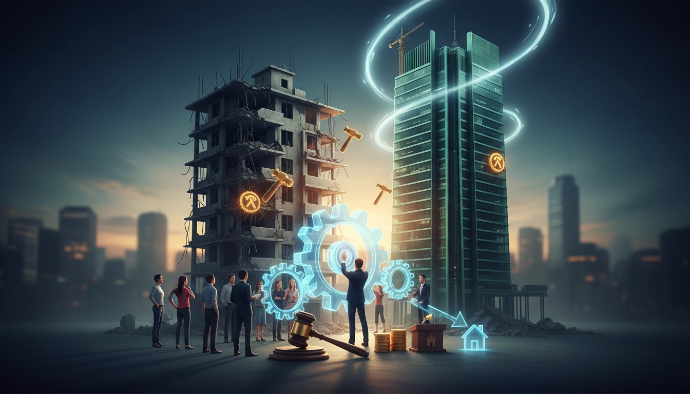 Illustration for blog section about: Riskli yapılar için hazırlanan yeni yönetmelik yürürlüğe girdi