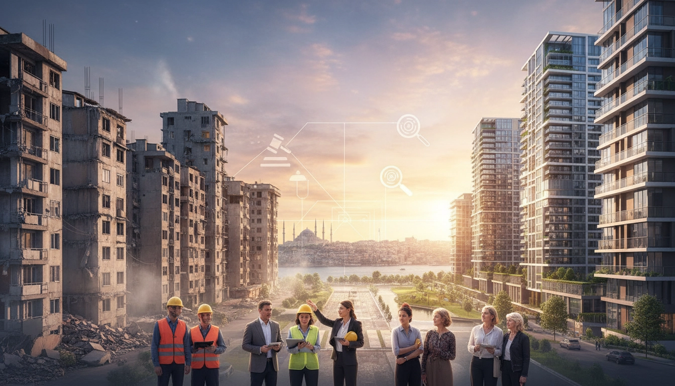 Illustration for blog section about: kentsel dönüşüm İstanbul, kentsel dönüşüm projeleri İstanbul, k