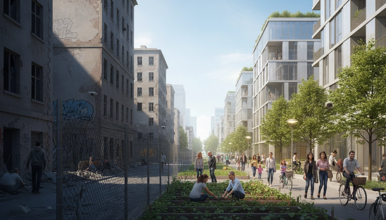 Illustration for blog section about: kentsel dönüşüm suç oranlarını azaltıyor, image 2