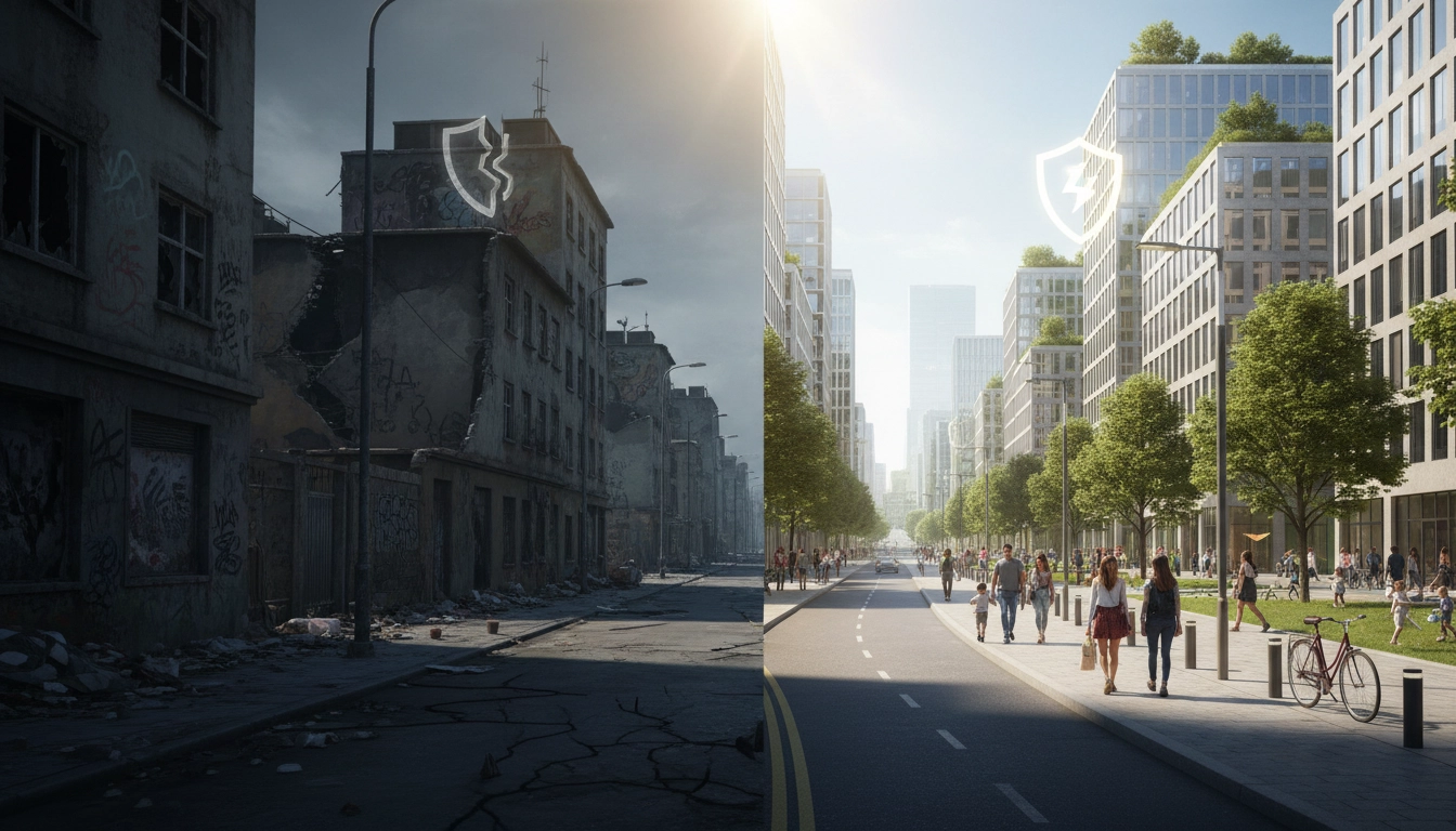 Illustration for blog section about: kentsel dönüşüm suç oranlarını azaltıyor, image 4