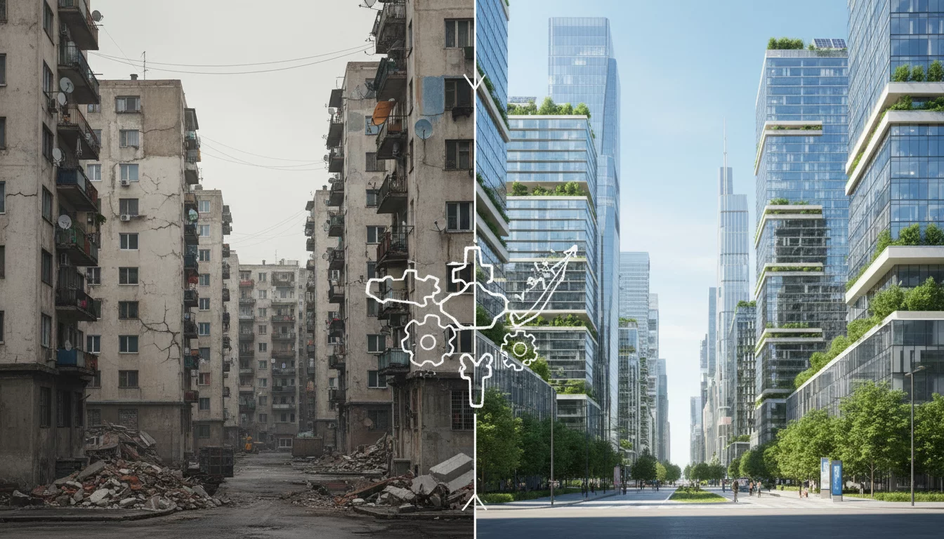 Illustration for blog section about: kentsel dönüşüm nedir, image 1