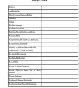 Kira Sözleşmesi Örneği 2026 (Güncel, Detaylı ve PDF İndirilebilir Format)