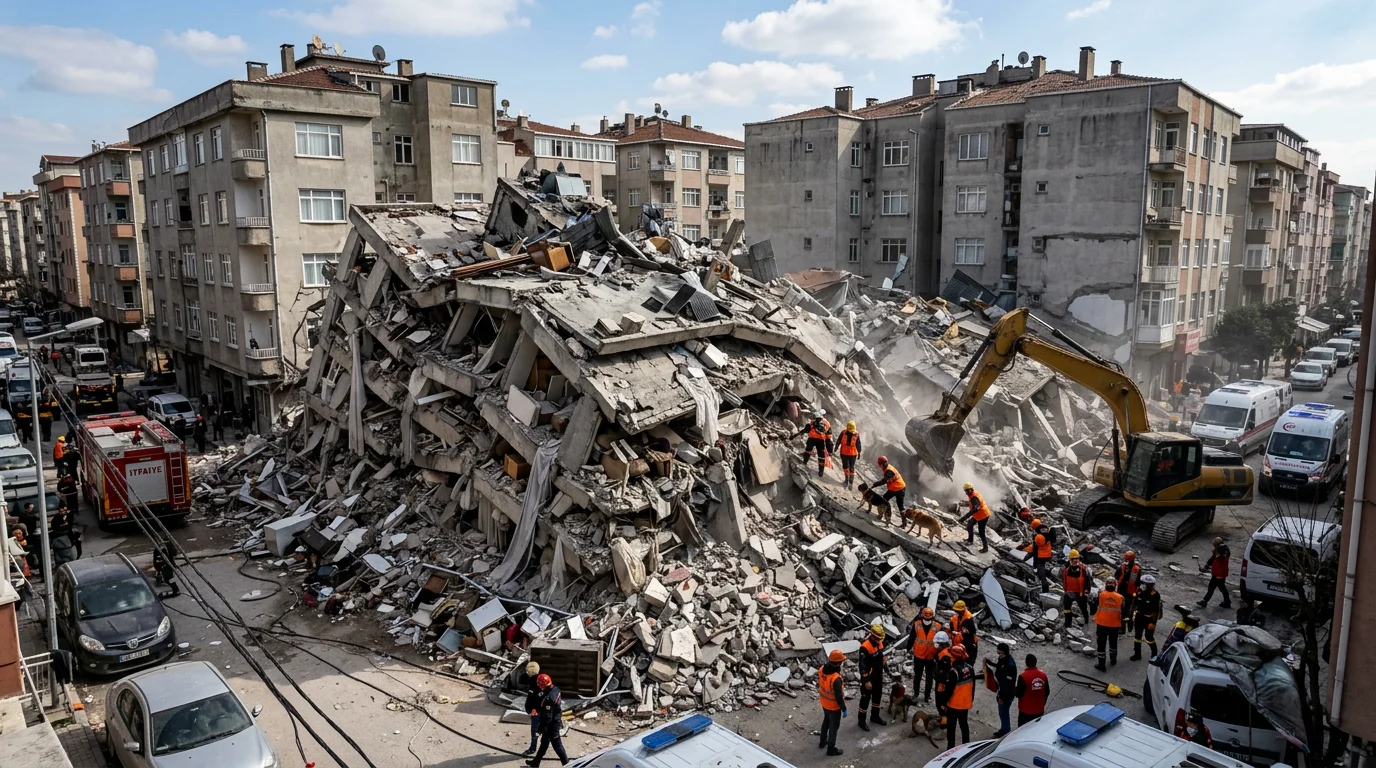 Güngören'de kentsel dönüşüm yıkımında 5 katlı bina çöktü